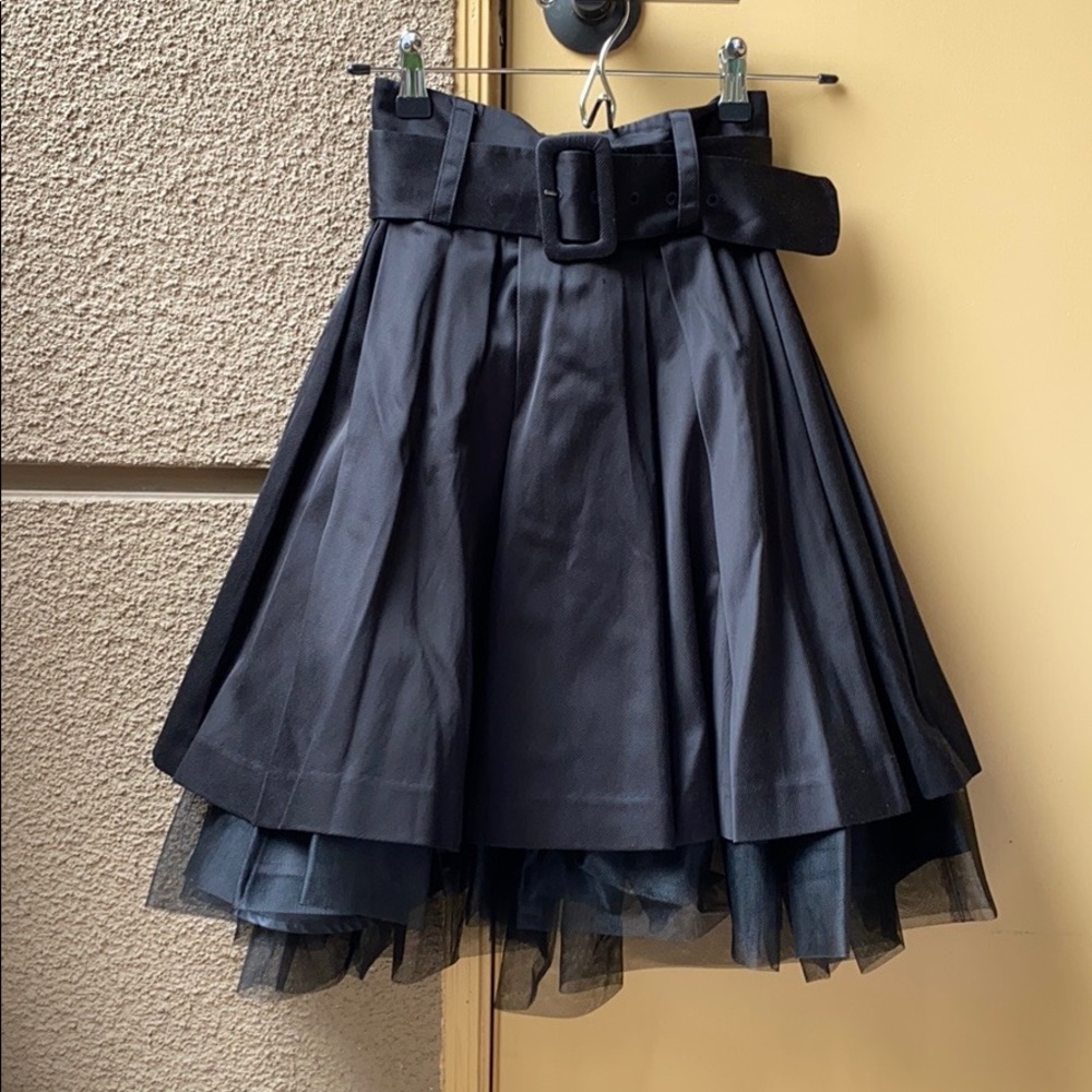 French Connection black high waisted skirt